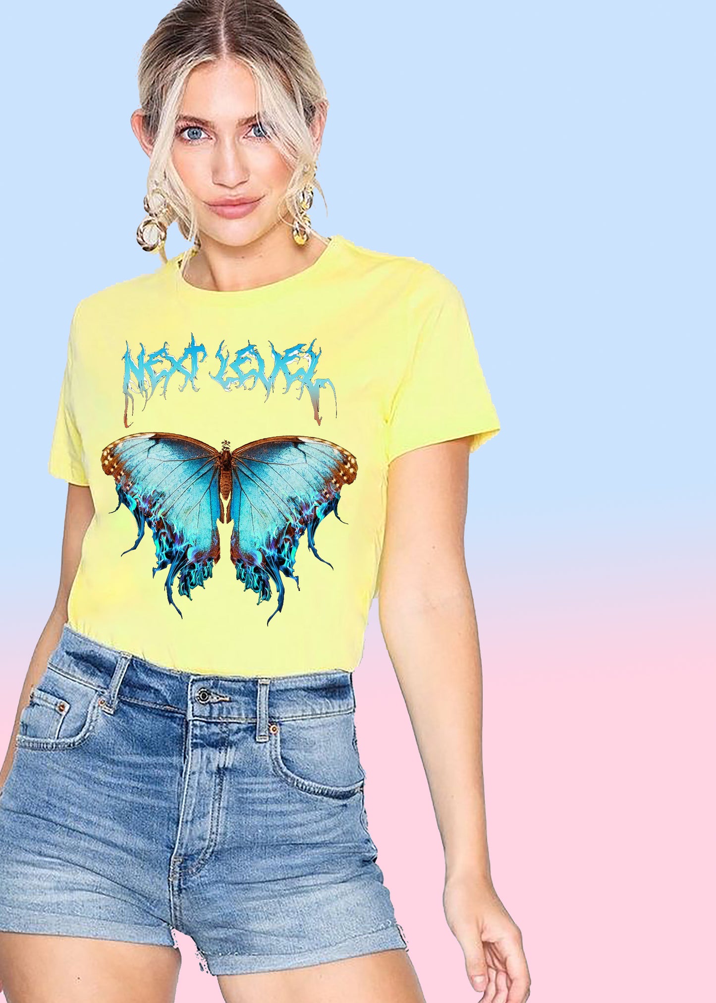 VLAM Next Level Graphic Butterfly Tshirt For Women