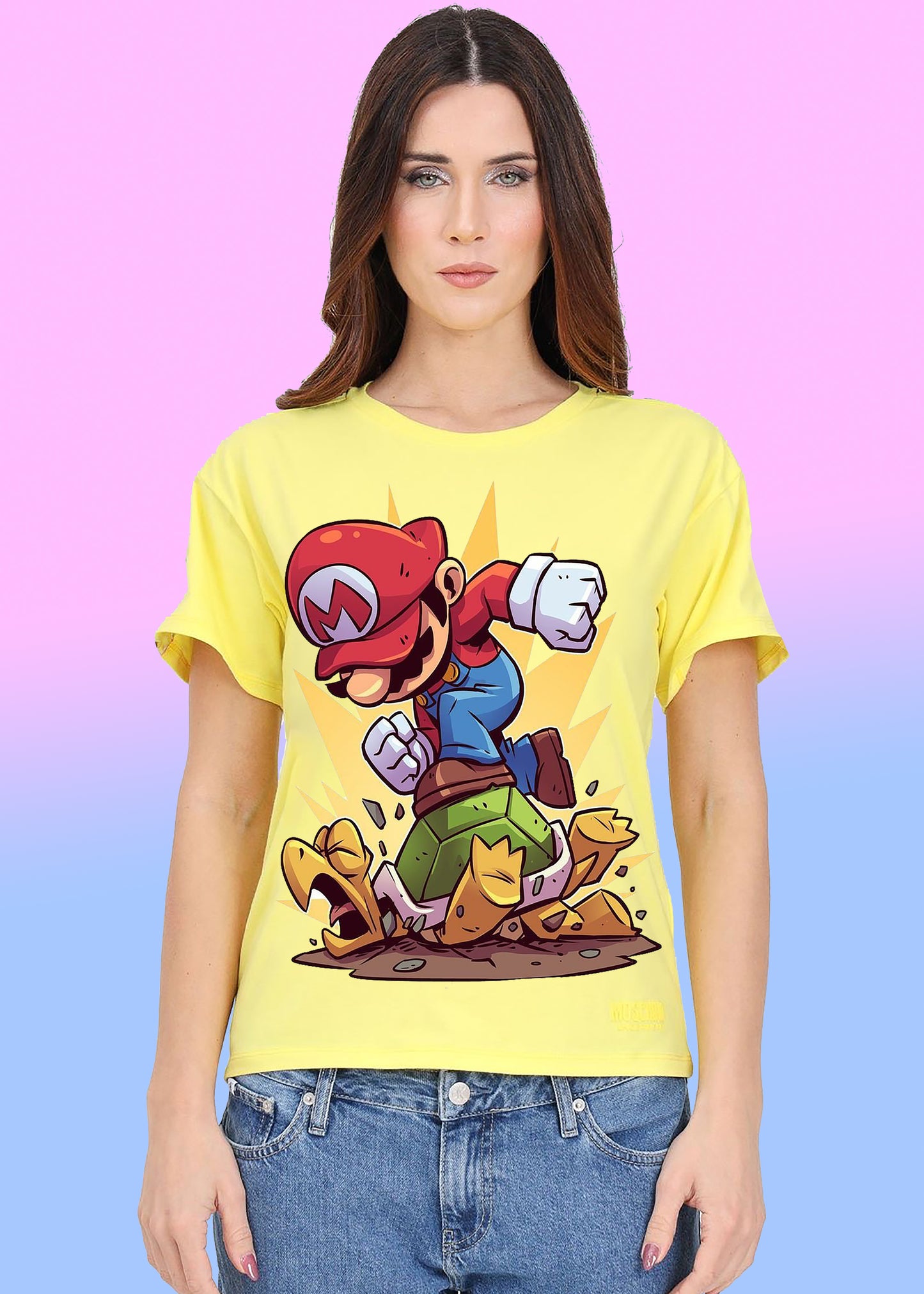 VLAM Super Mario Print Womens T-shirt