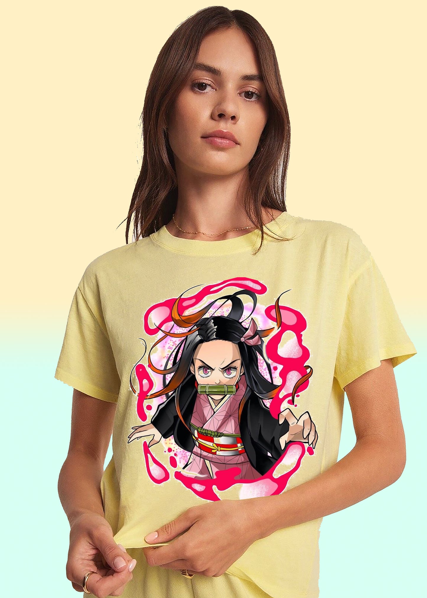 VLAM Red Anime T-shirt For Women