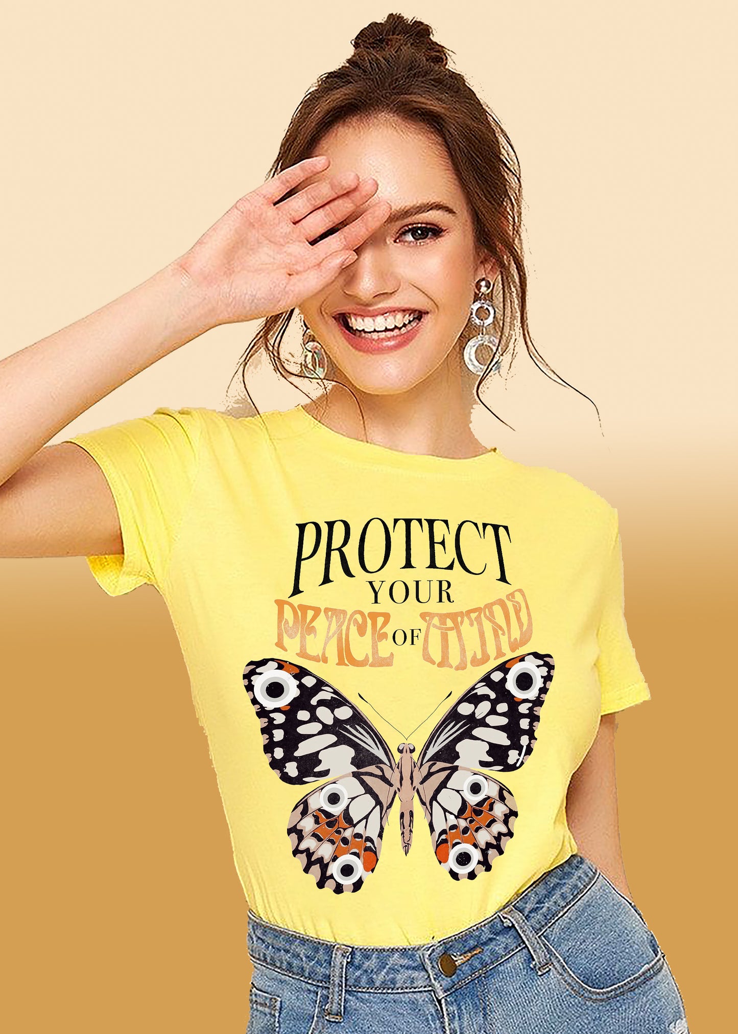 VLAM Peace Of Mind Womens Butterfly T-shirt