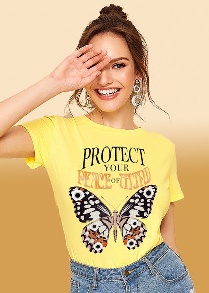 VLAM Peace Of Mind Womens Butterfly T-shirt
