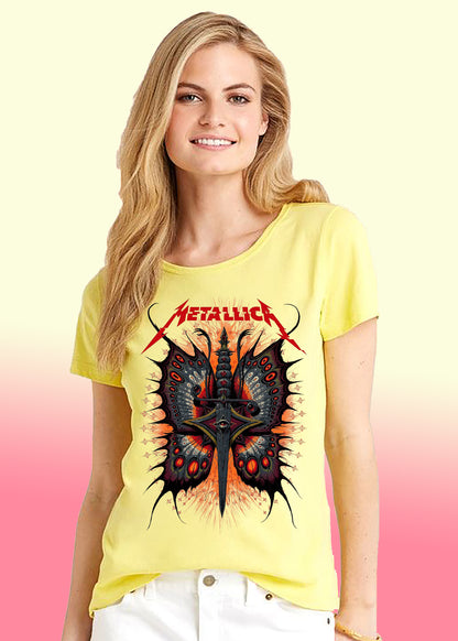 VLAM Metallica Butterfly Women T-shirt