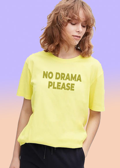 VLAM No Drama Graphic Women Tshirt