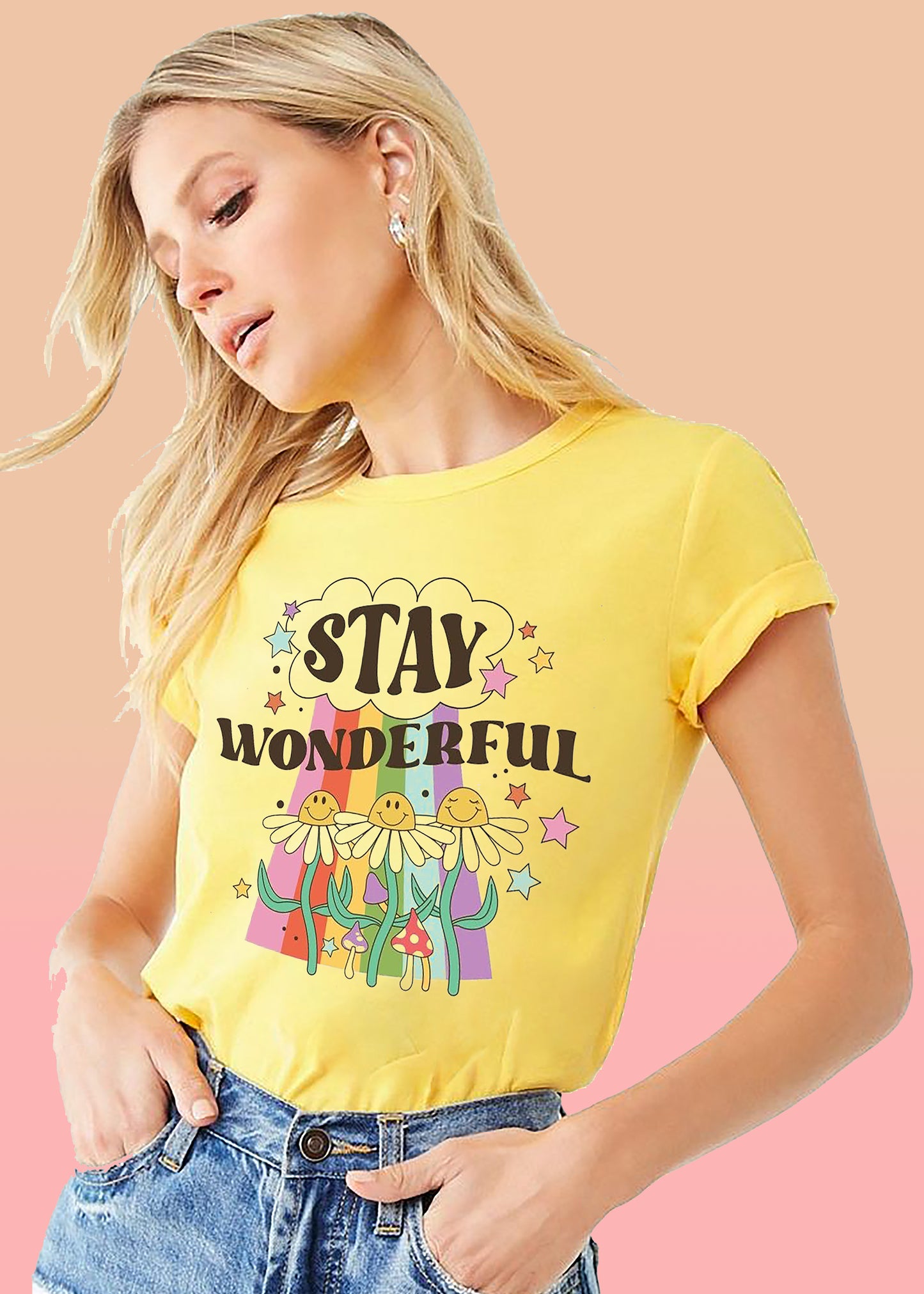VLAM  Stay Wonderful Womens Graphic Tshirt