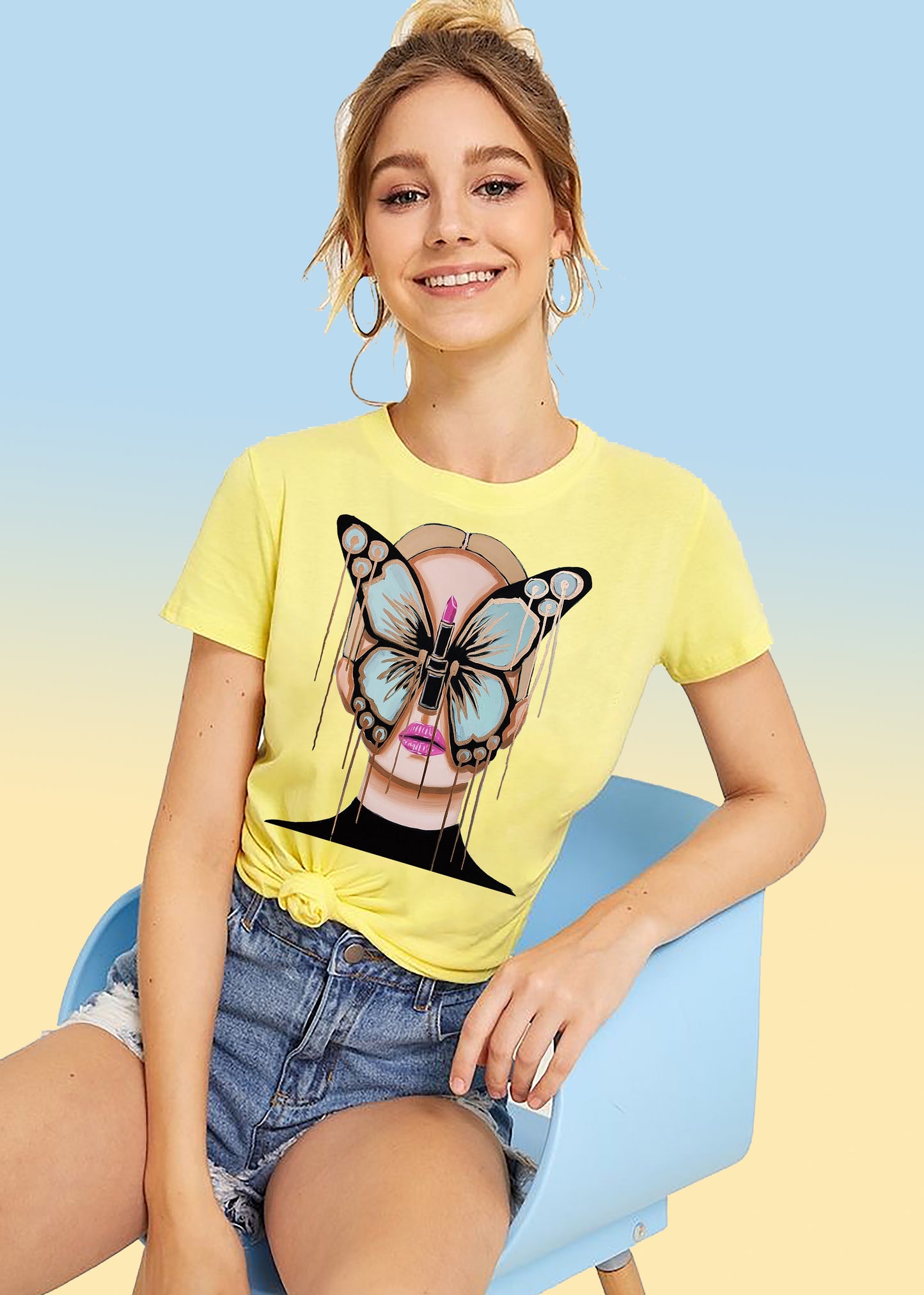 VLAM Butterfly Women Art T-shirt