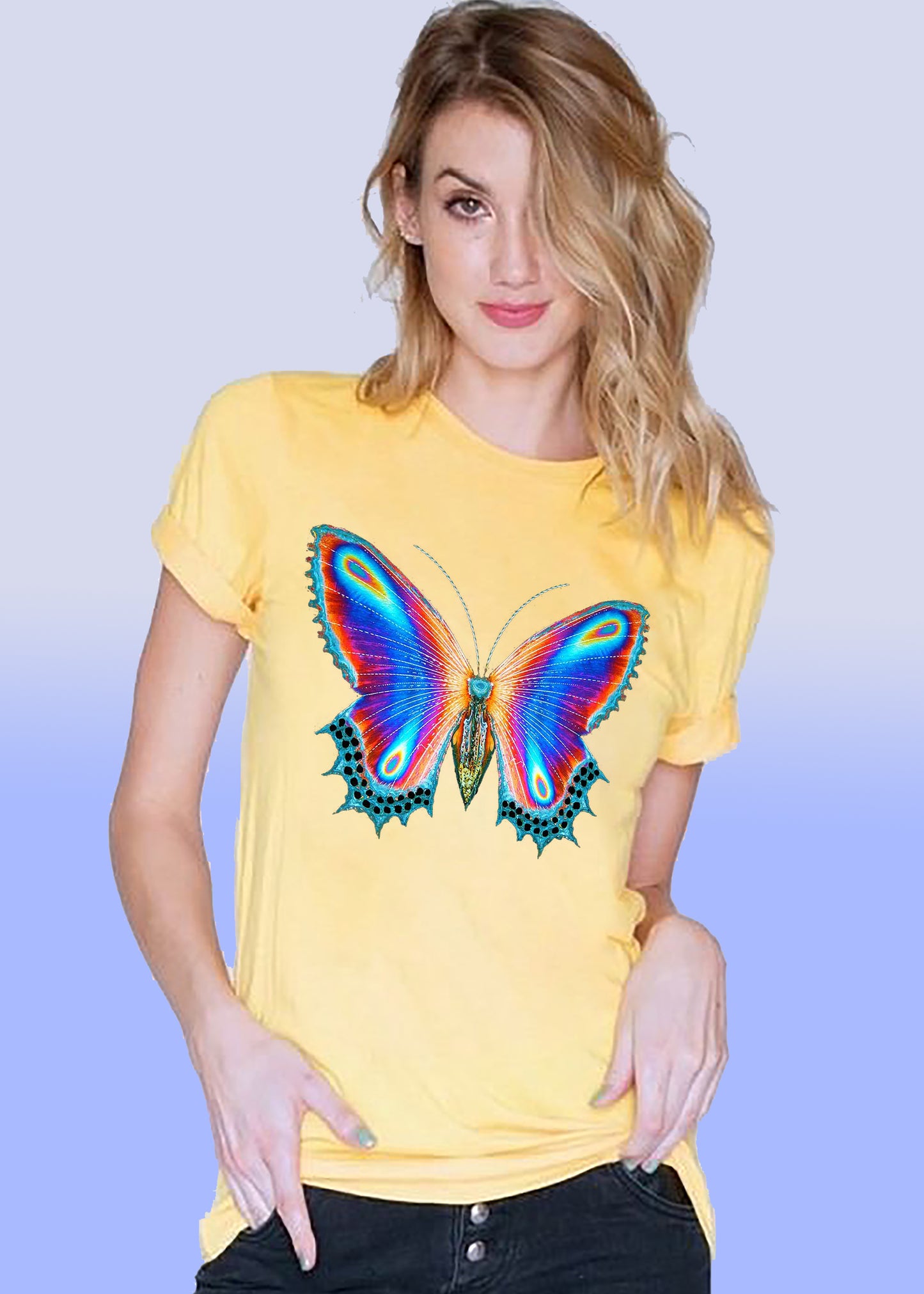 VLAM Womens Trippy Butterfly Tshirt