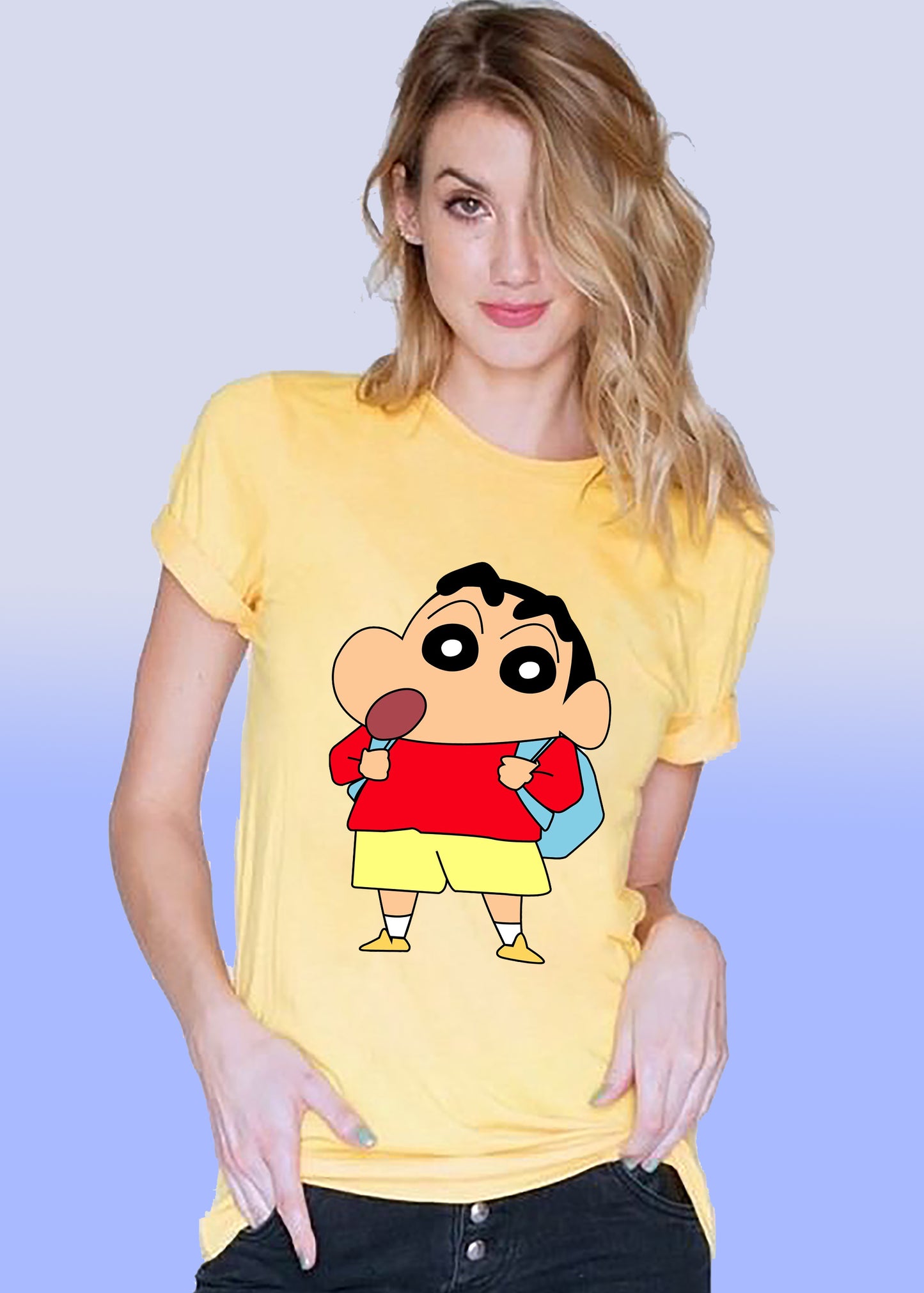 VLAM Shinchan Cartoon T-shirt For Women
