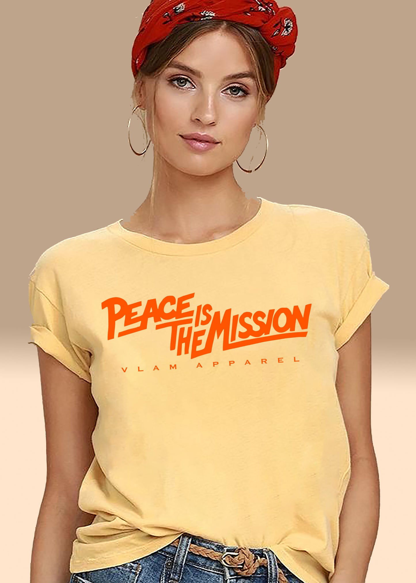 VLAM Peace Is The Mission Womens Tshirt