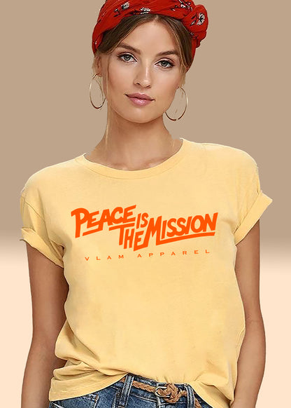 VLAM Peace Is The Mission Womens Tshirt