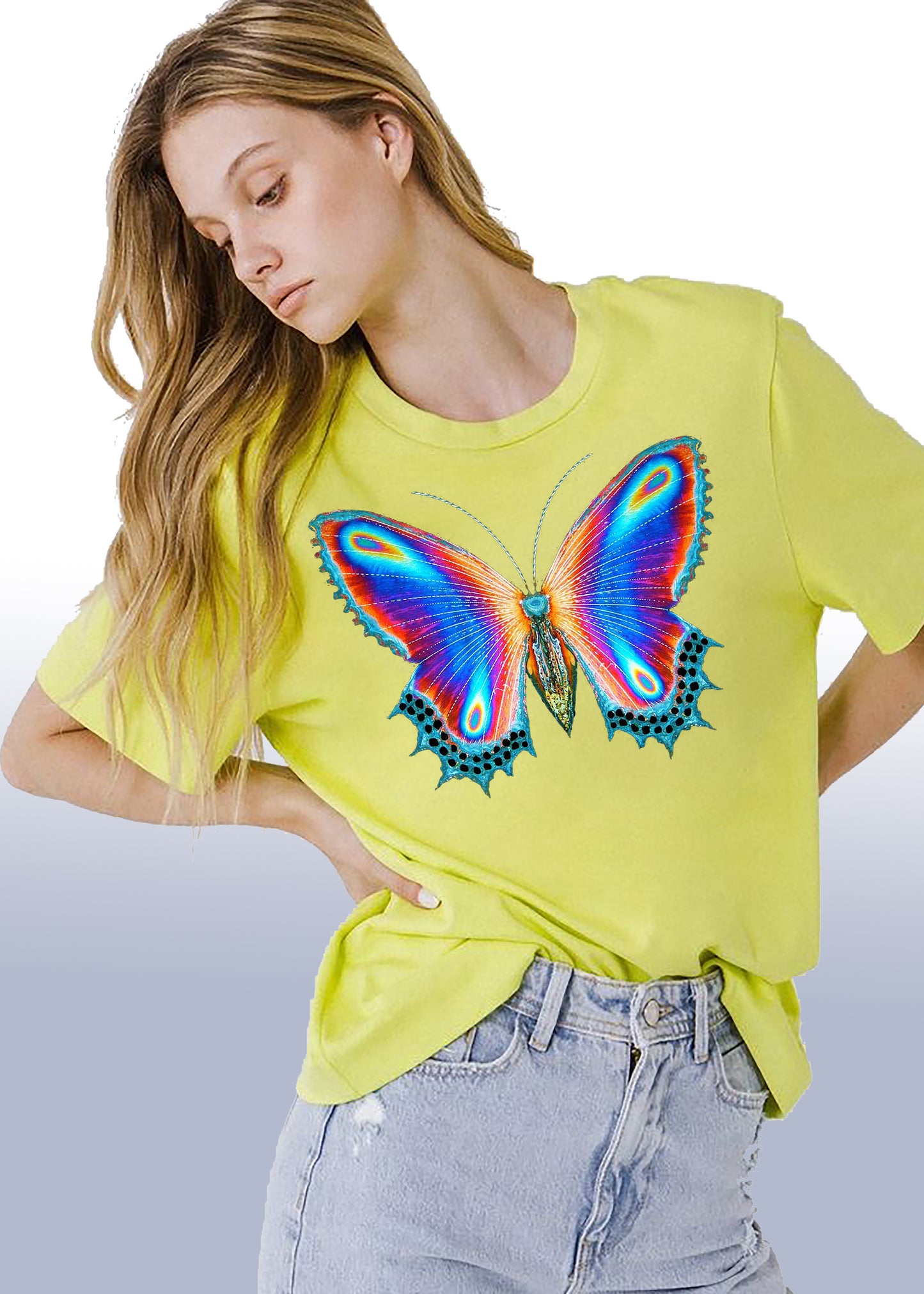 VLAM Womens Trippy Butterfly Tshirt