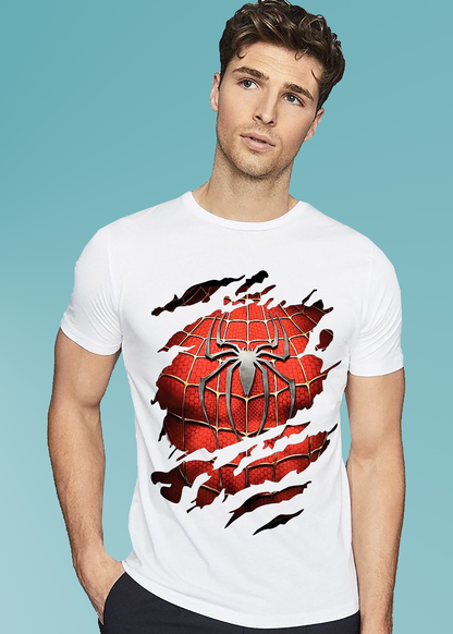 VLAM Spiderman Print Mens T-shirt
