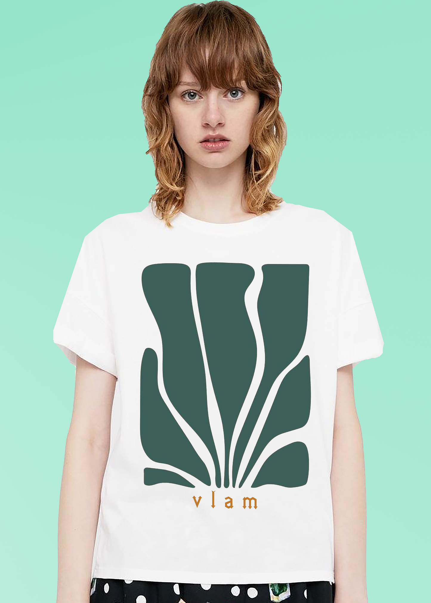 VLAM Trendy Leaf Art Womens Tshirt