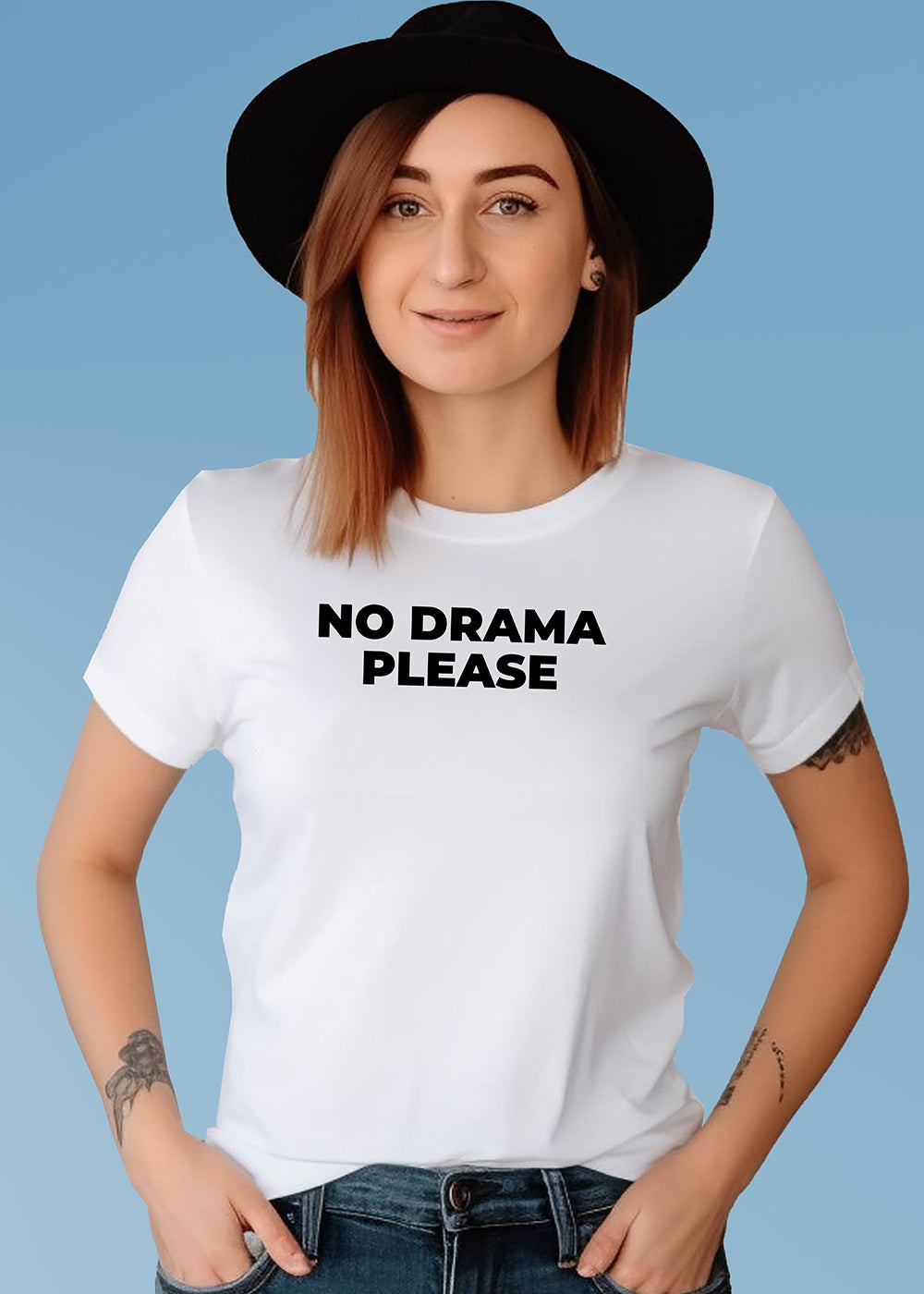 VLAM No Drama Graphic Women Tshirt