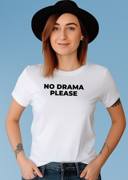 VLAM No Drama Graphic Women Tshirt