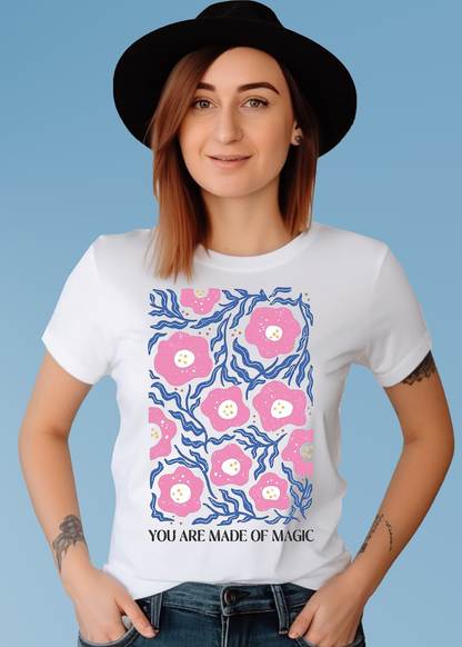 VLAM Trendy Flower Art Womens Tshirt