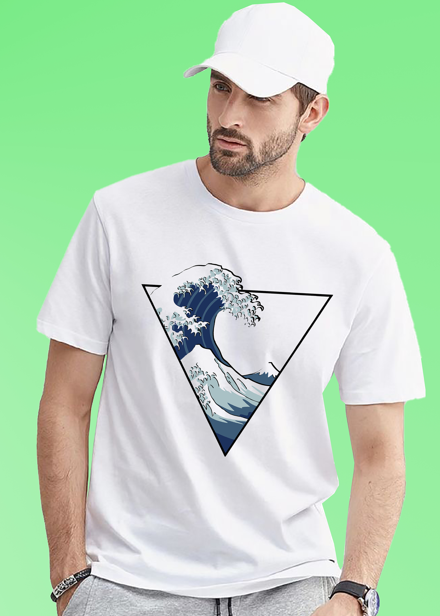 VLAM Triangle Wave Print Beach Tshirt