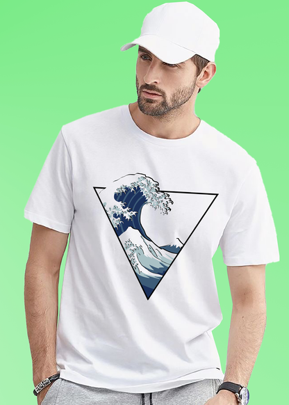 VLAM Triangle Wave Print Beach Tshirt