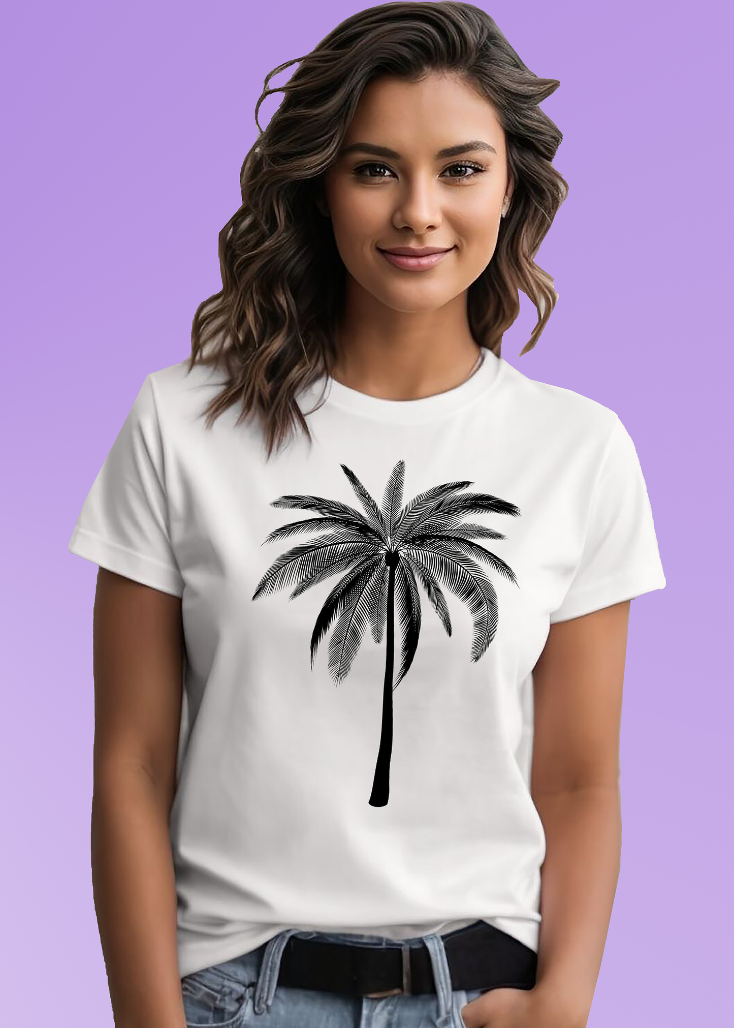 VLAM Palm Tree Print Womens Graphic Tshirt