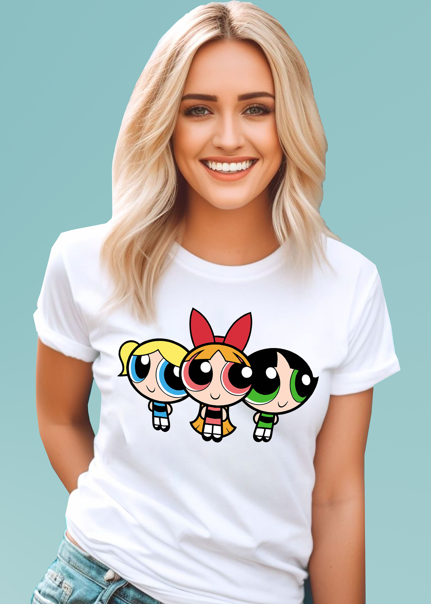 VLAM Womens Powerpuff Cartoon T-shirt