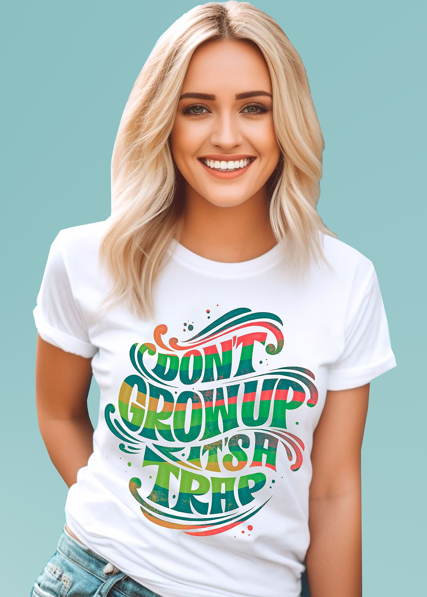 VLAM Funny Quote Print Womens Tshirt
