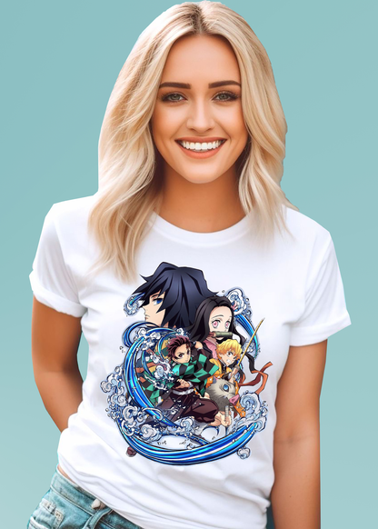 VLAM Blue Anime Tshirt For Women