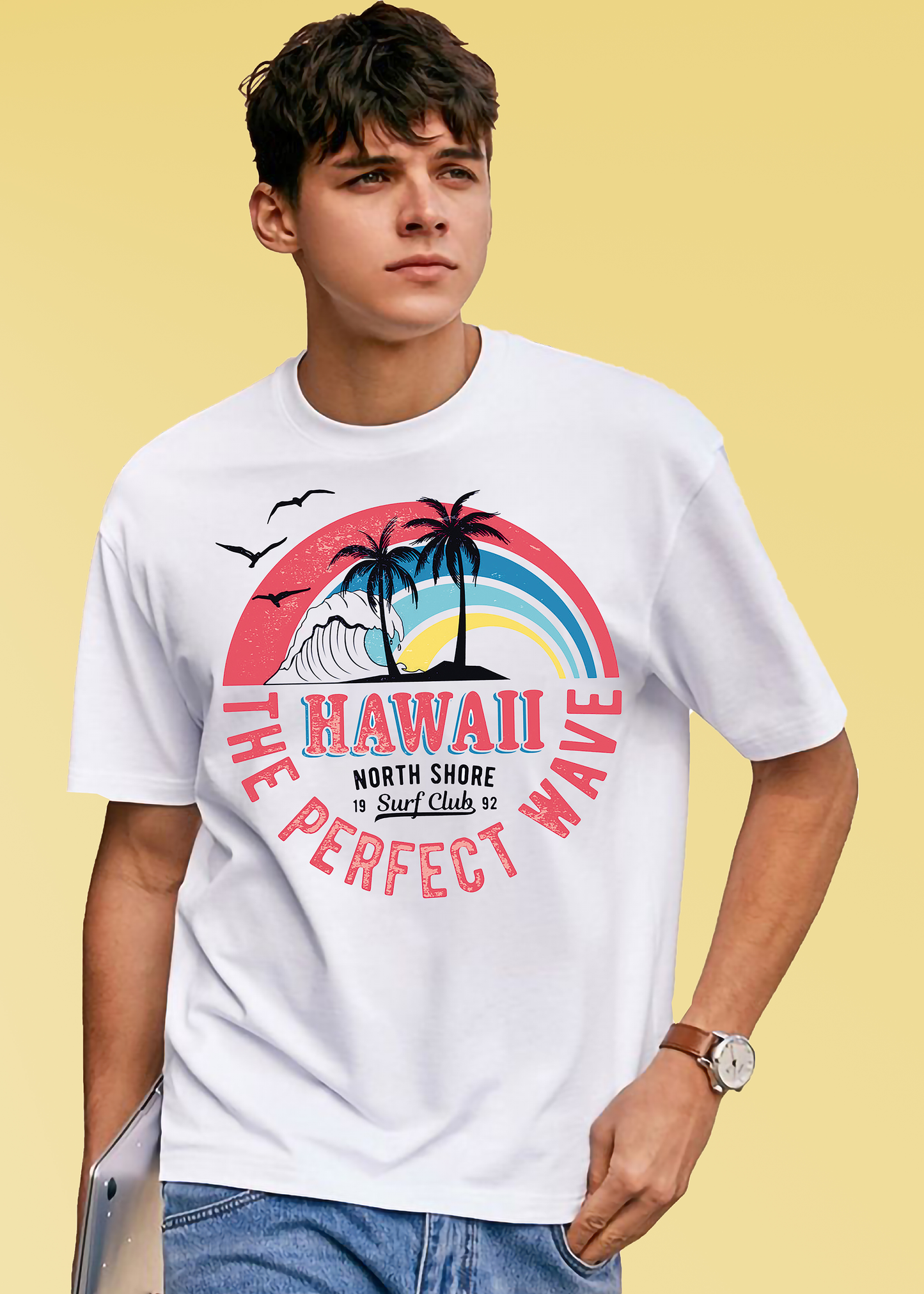 VLAM Mens Hawaii Beach Vibes Tshirt
