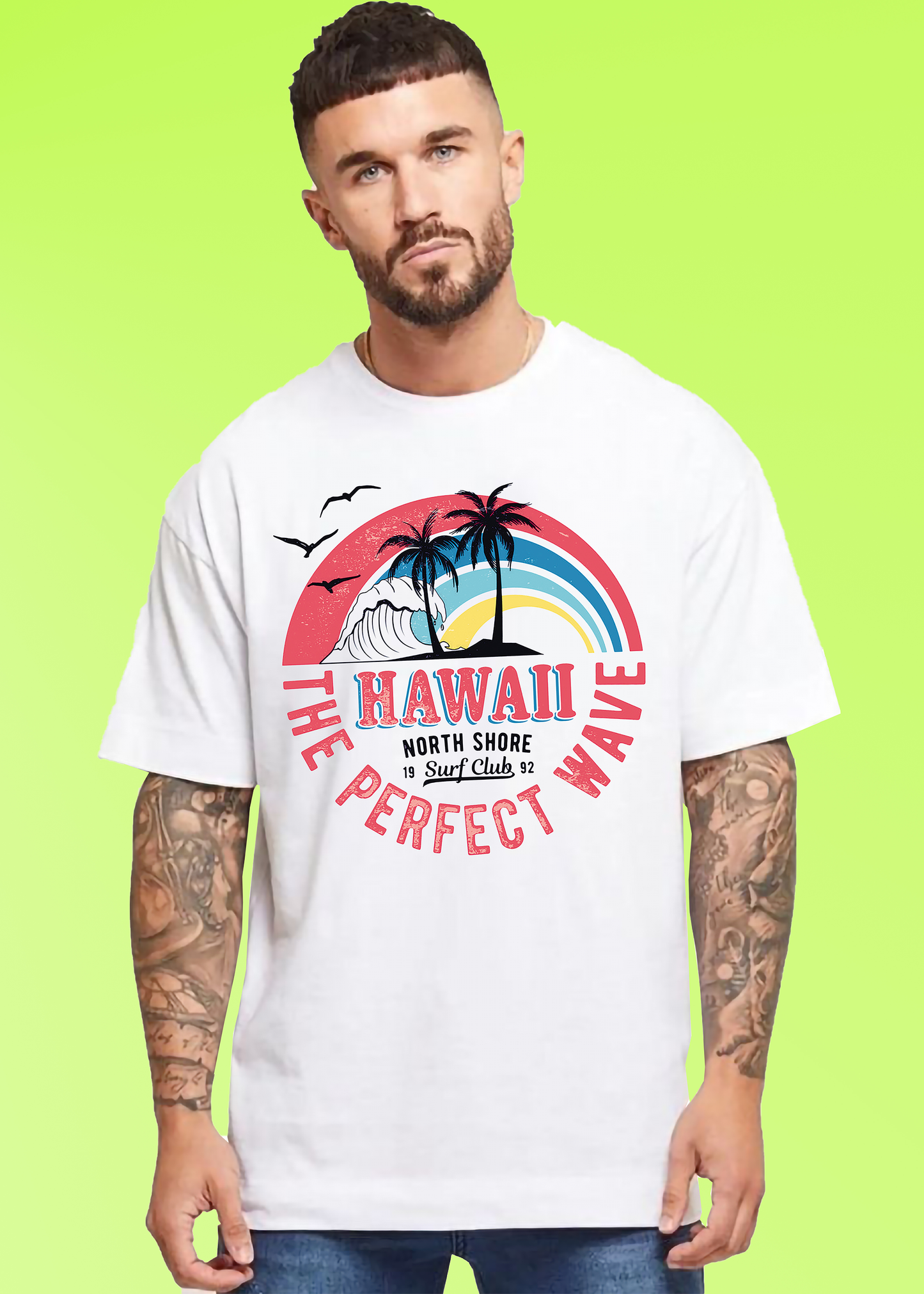 VLAM Mens Hawaii Beach Vibes Tshirt
