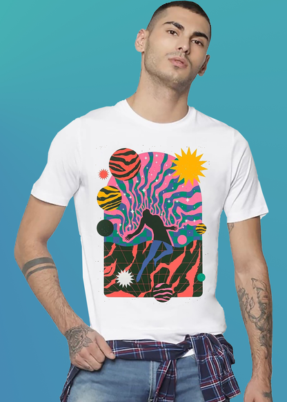 VLAM Mens Trippy Graphic T-shirt