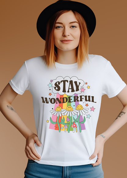 VLAM  Stay Wonderful Womens Graphic Tshirt