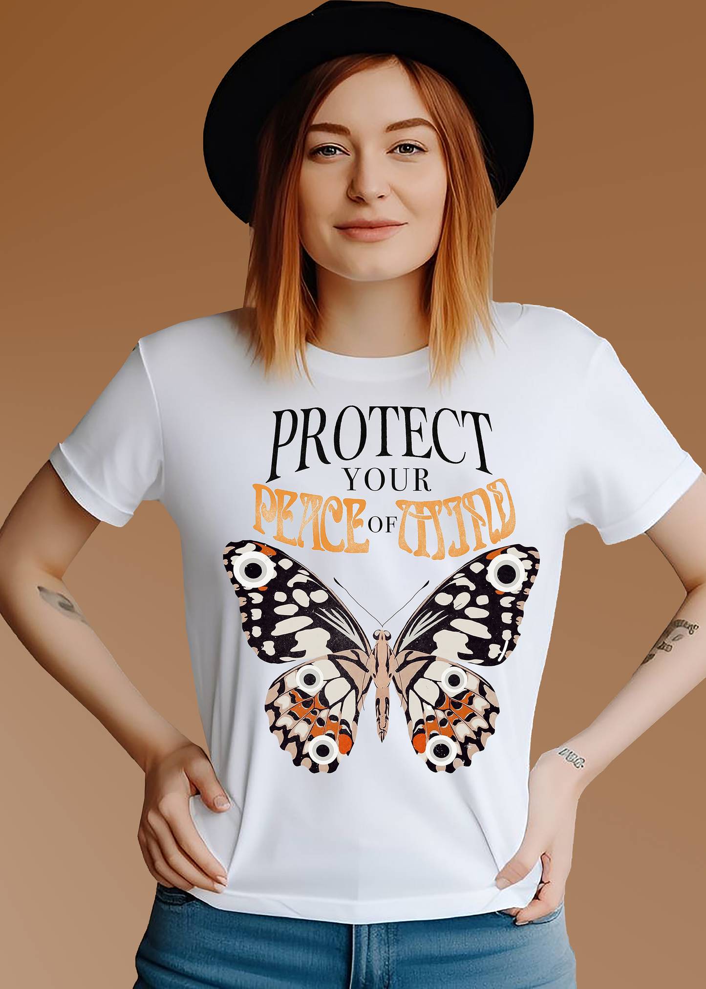 VLAM Peace Of Mind Womens Butterfly T-shirt