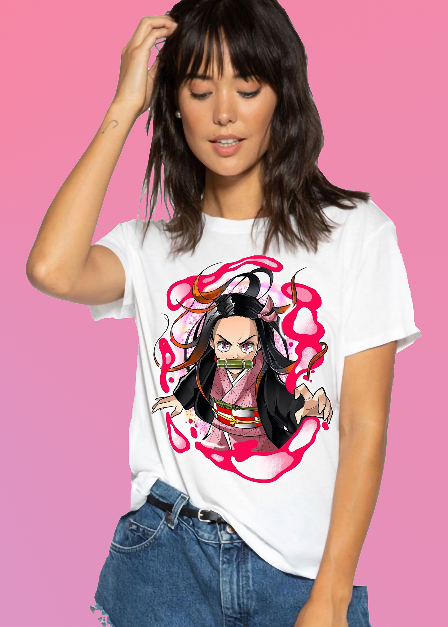 VLAM Red Anime T-shirt For Women