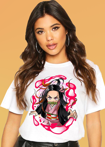 VLAM Red Anime T-shirt For Women