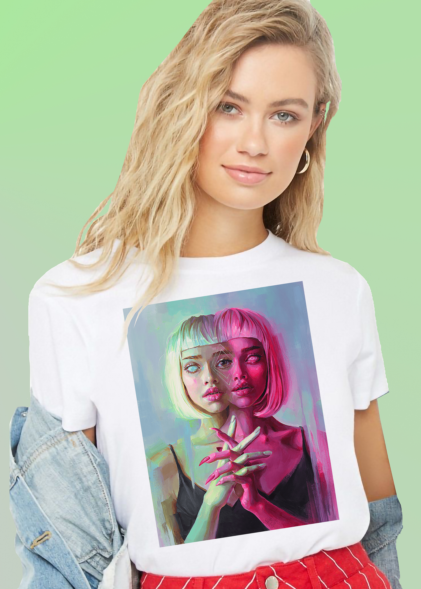 VLAM Trippy Girl Womens Trendy T-shirt