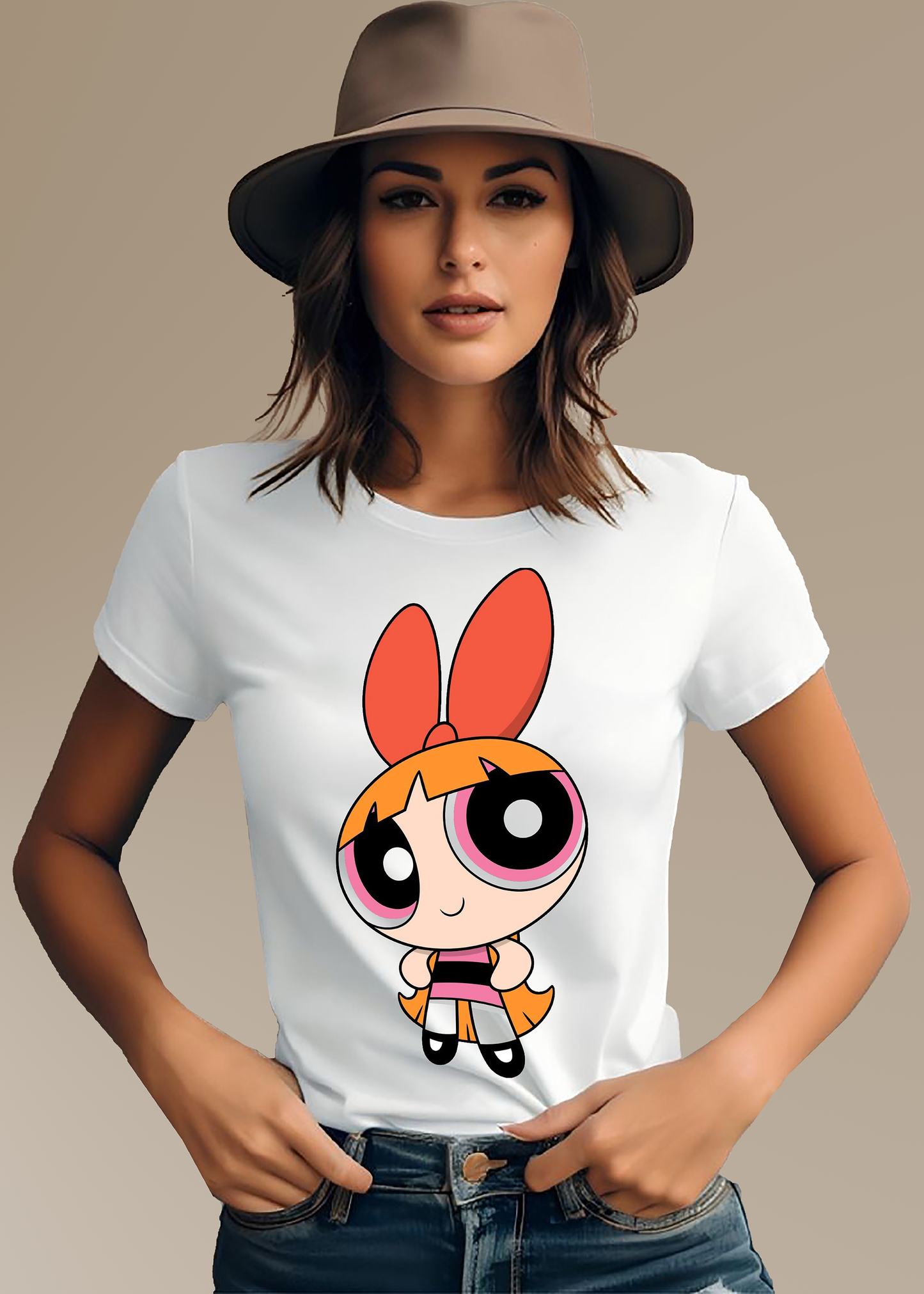 VLAM Womens Blossom Powerpuff Cartoon Tshirt