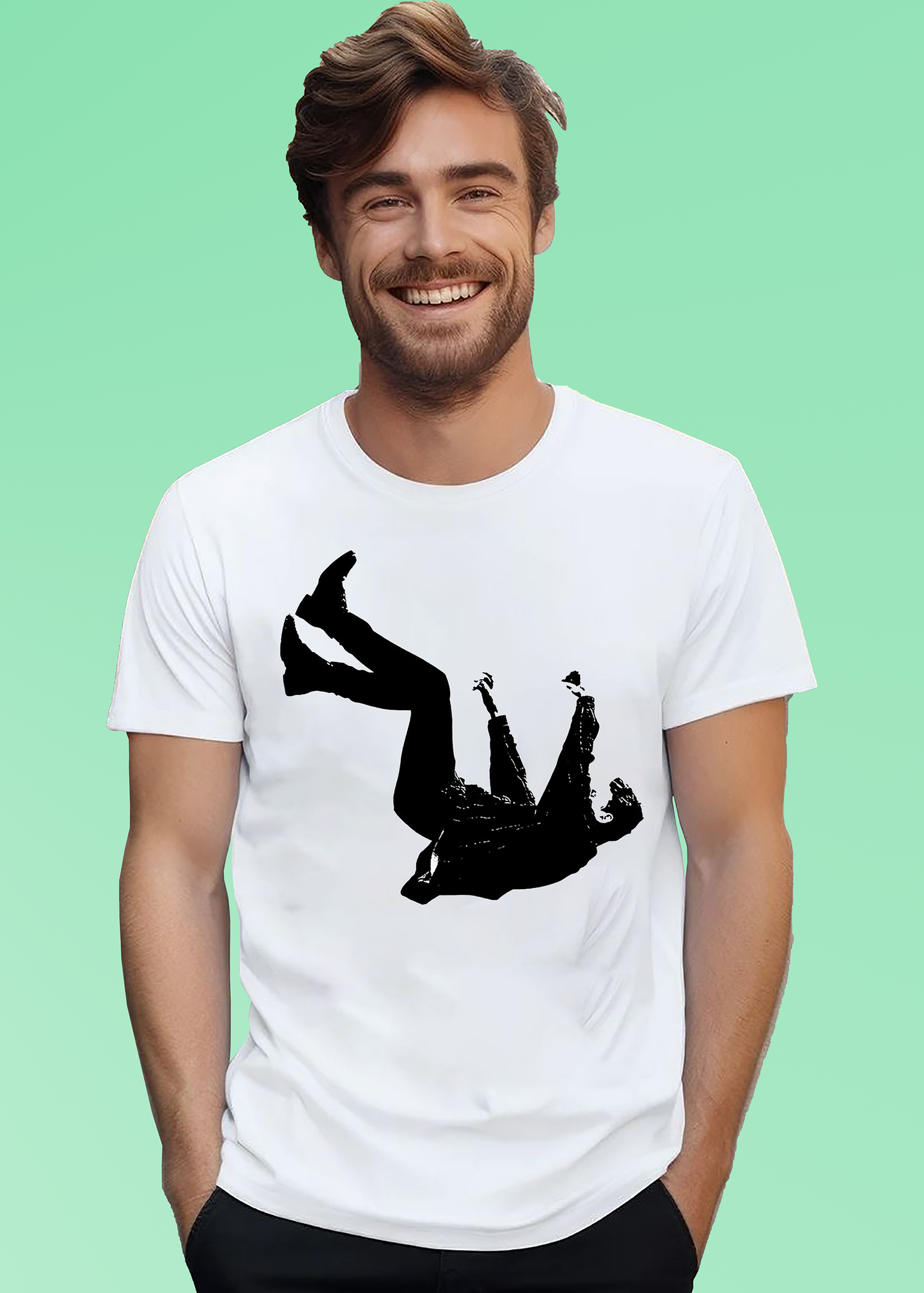 VLAM Falling Man GraphIc Printed Tshirt