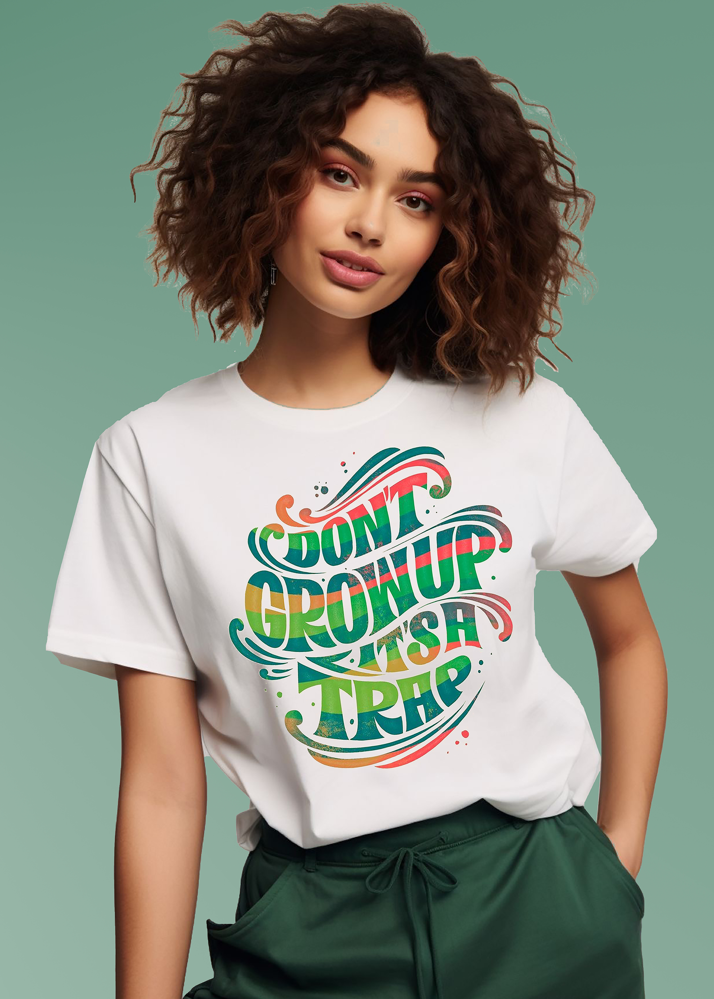 VLAM Funny Quote Print Womens Tshirt