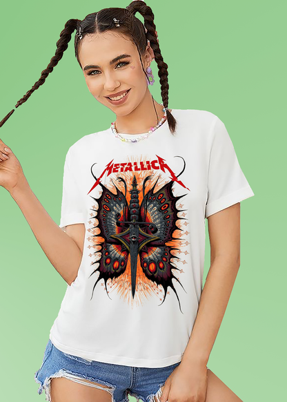 VLAM Metallica Butterfly Women T-shirt