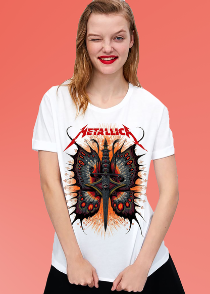 VLAM Metallica Butterfly Women T-shirt