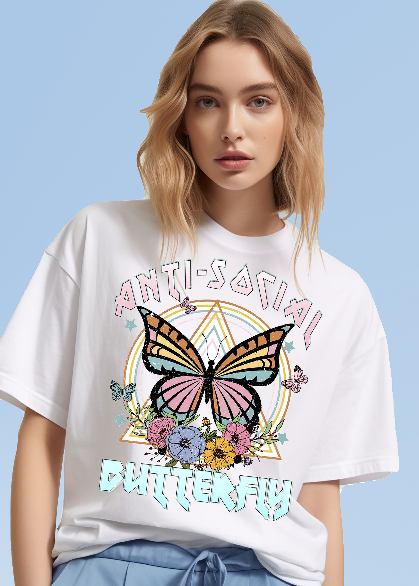 VLAM Women Anti Social Butterfly T-shirt