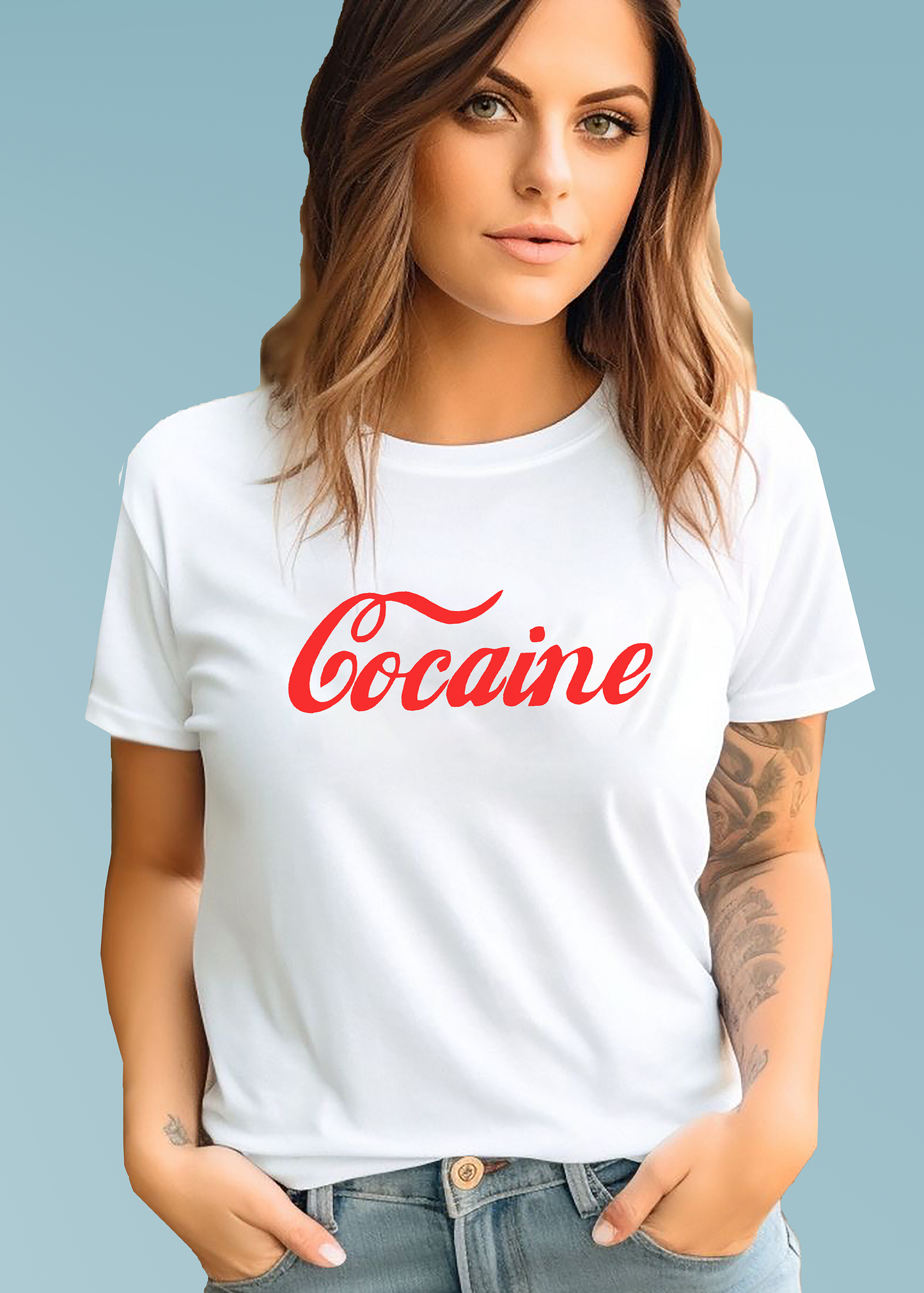 VLAM Trendy Cocaine T-shirt For Women