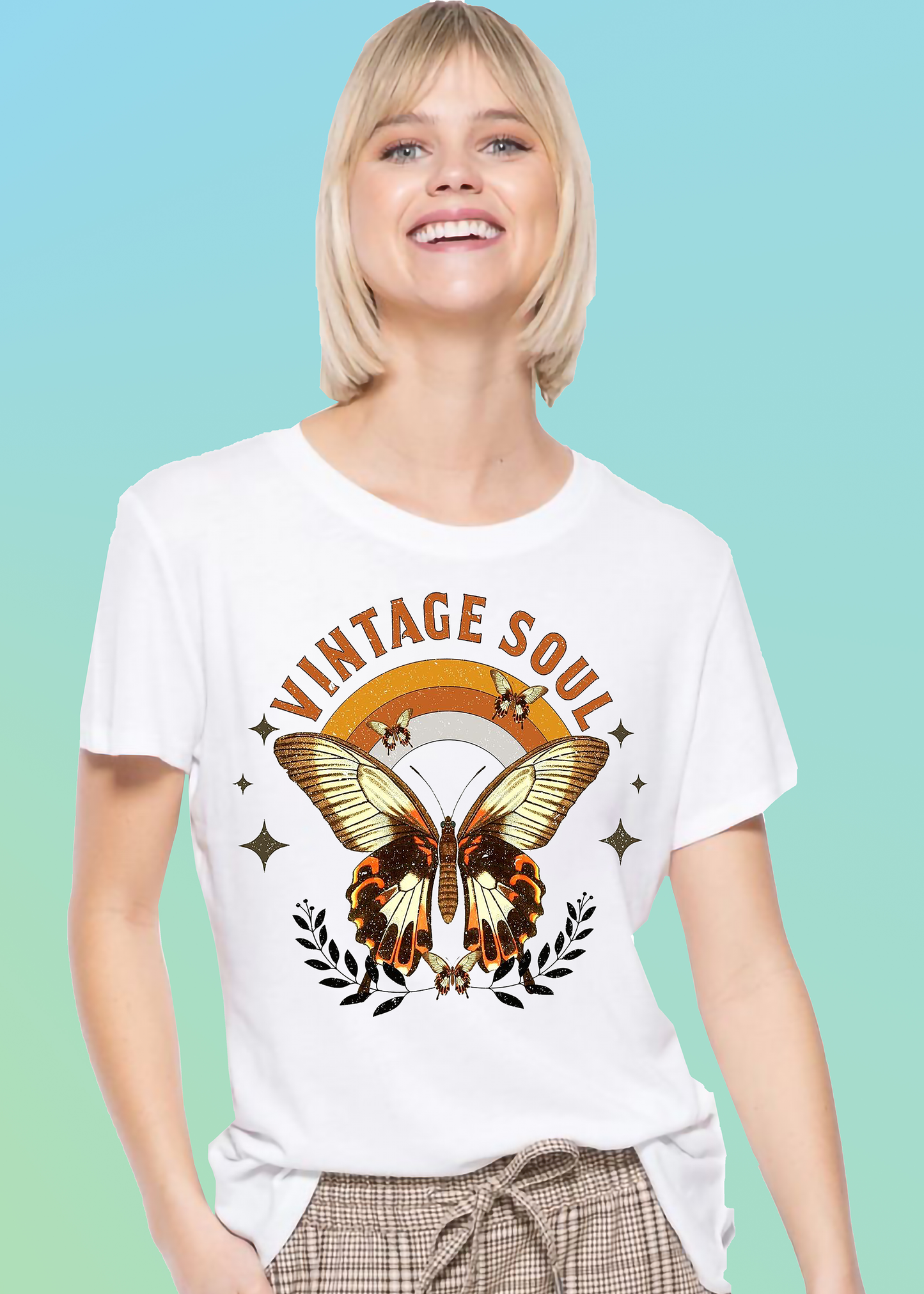 VLAM Vintage Soul Womens Butterfly Tshirt