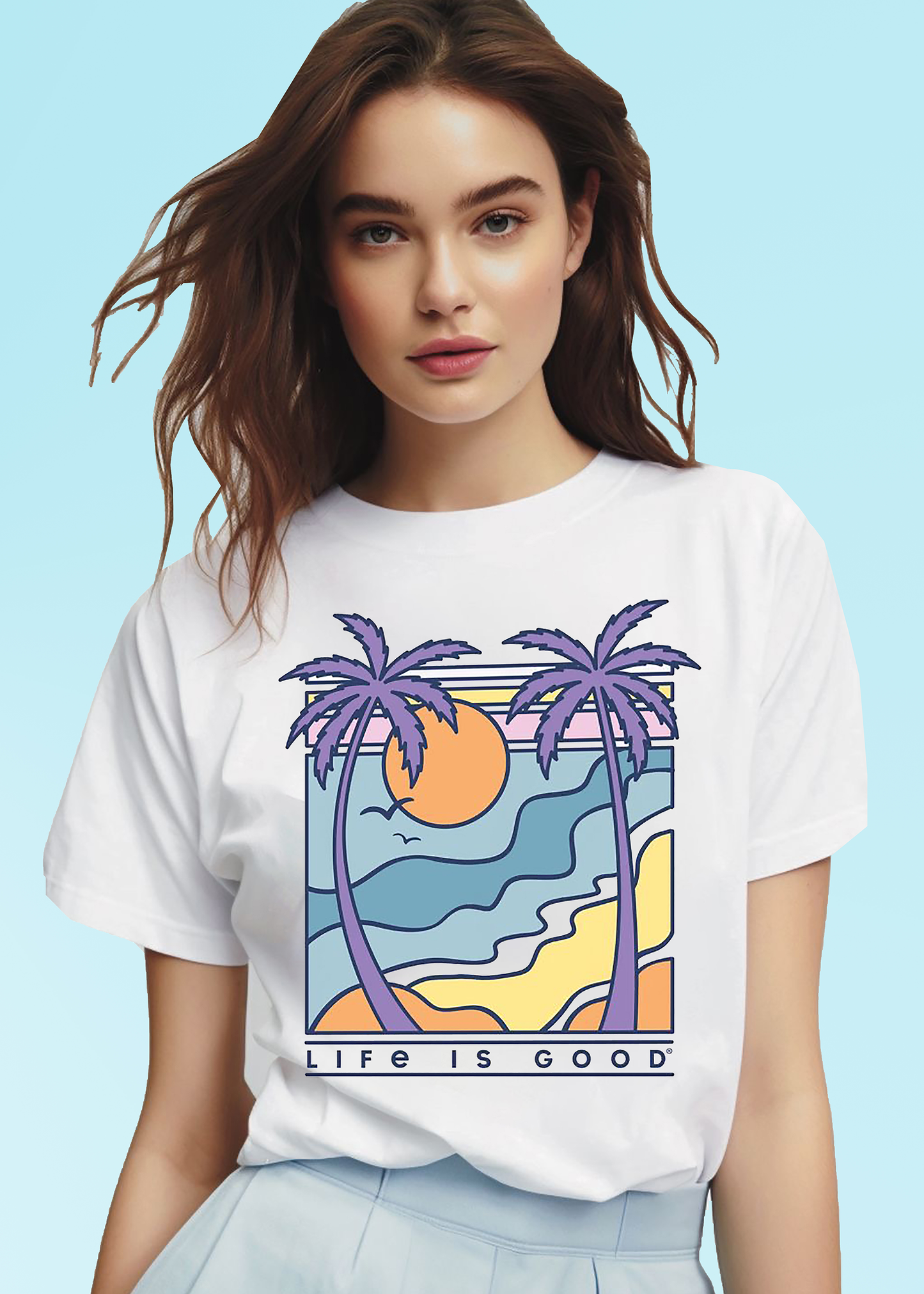 VLAM Life Is Good Graphic Women Tshirt