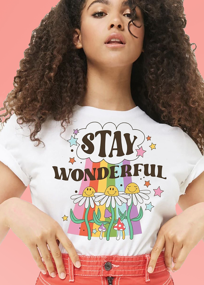 VLAM  Stay Wonderful Womens Graphic Tshirt
