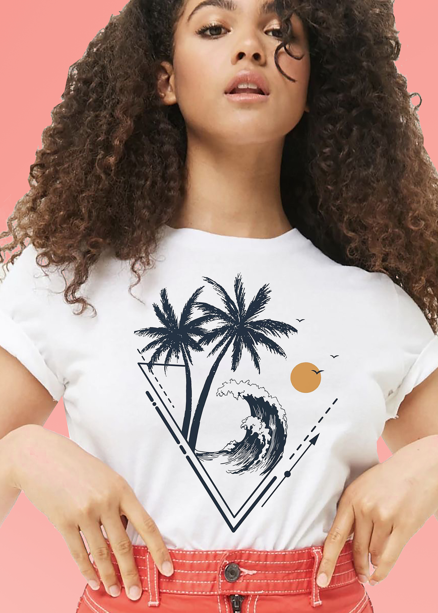 VLAM Graphic Wave Art Women Tshirt
