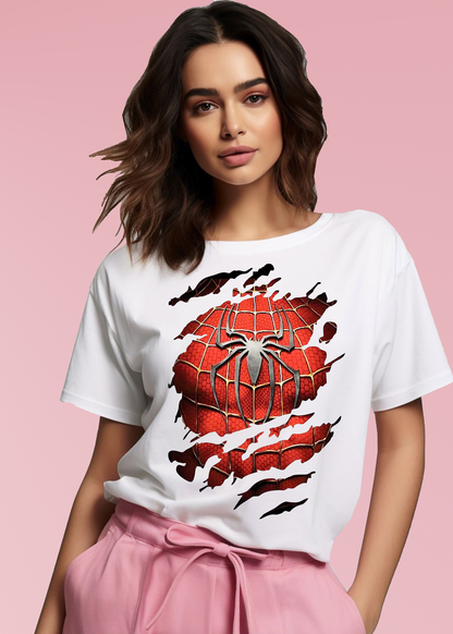 VLAM Spiderman Print Women T-shirt