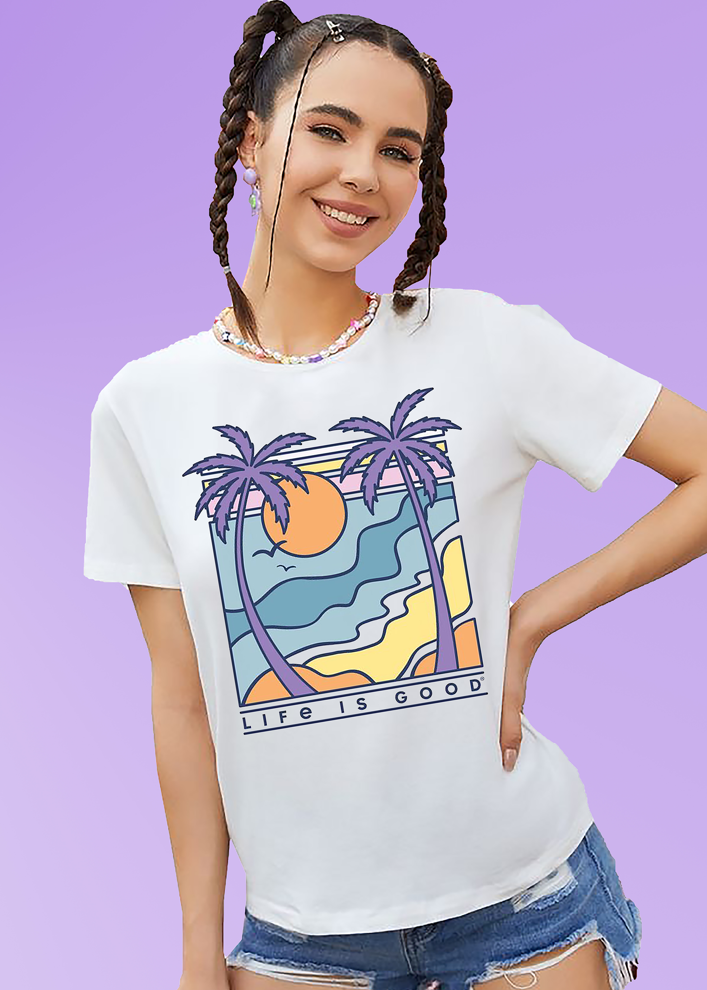 VLAM Life Is Good Graphic Women Tshirt
