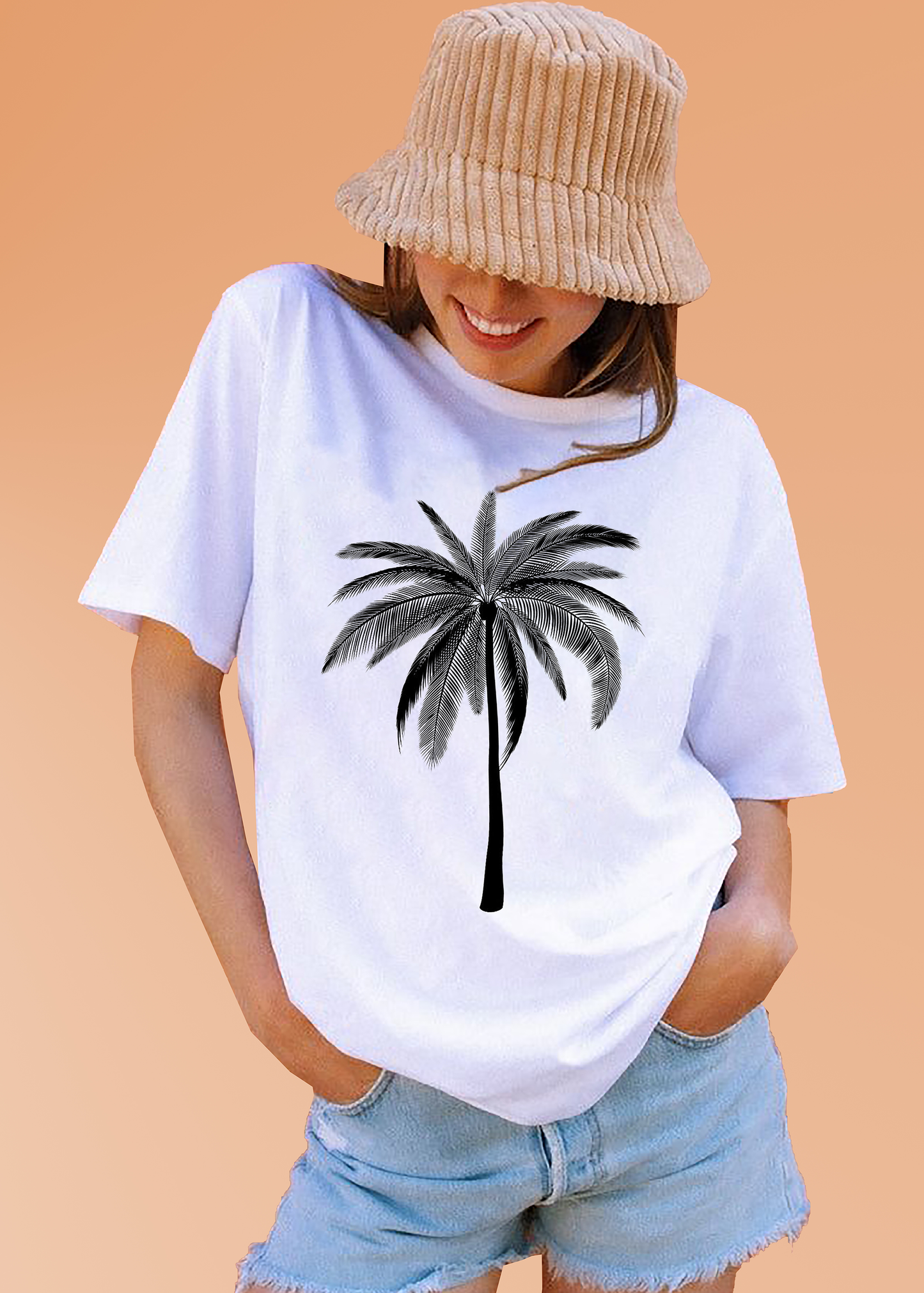VLAM Palm Tree Print Womens Graphic Tshirt