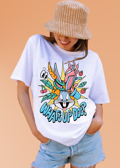 VLAM Womens Bunny Cartoon T-shirt