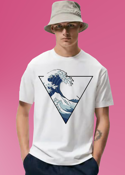 VLAM Triangle Wave Print Beach Tshirt