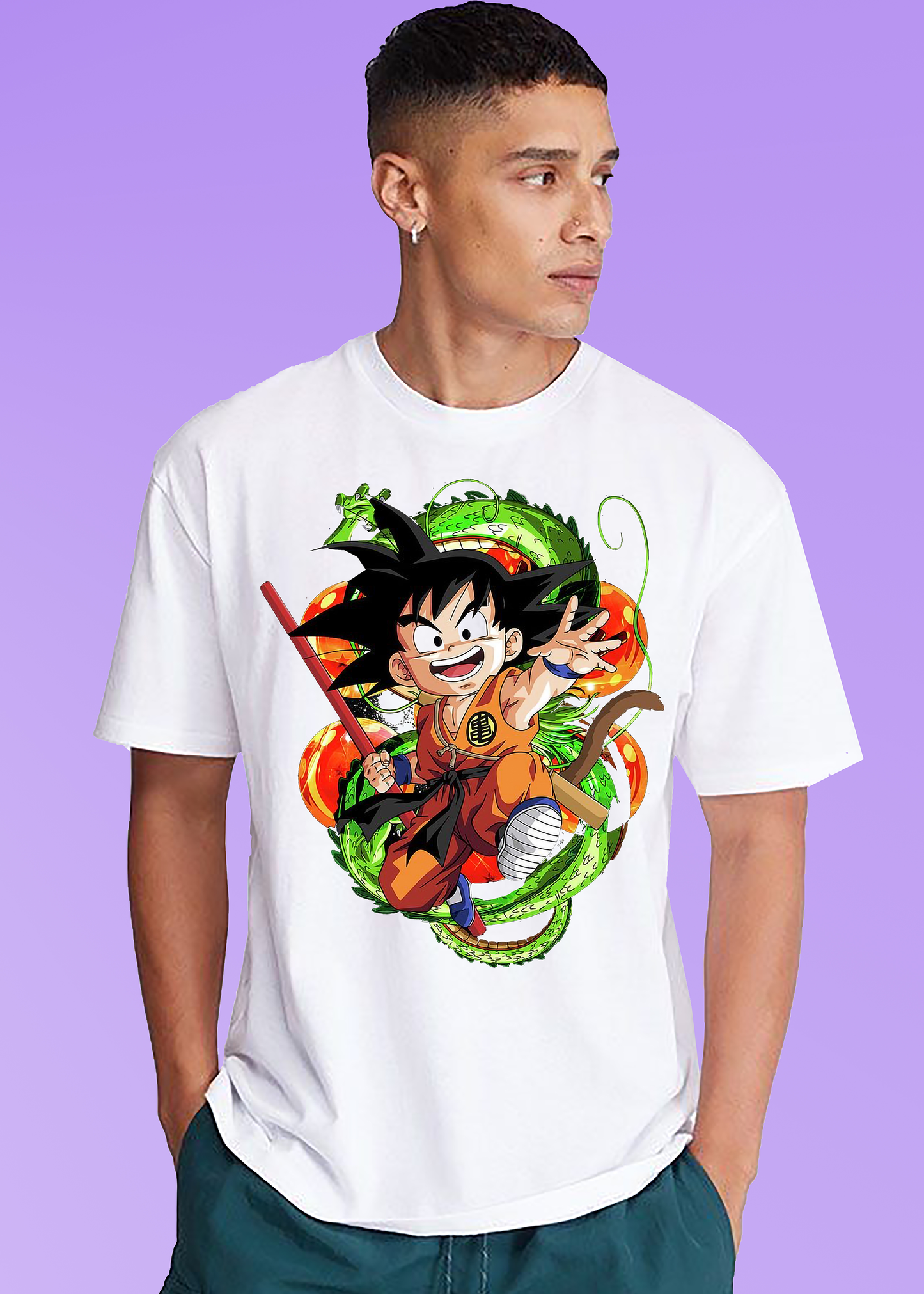 VLAM Cartoon Printed Goku T-shirt